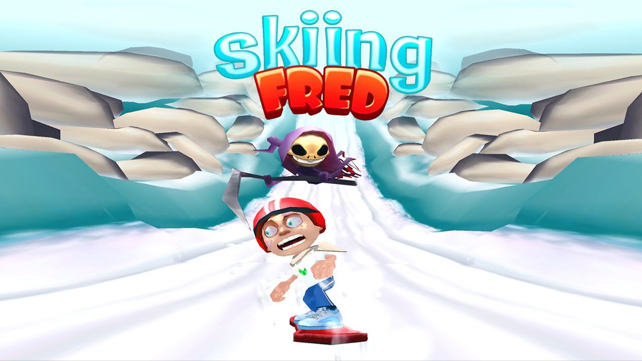 Ícone e gráficos do jogo Skiing Fred